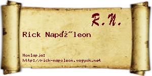 Rick Napóleon névjegykártya